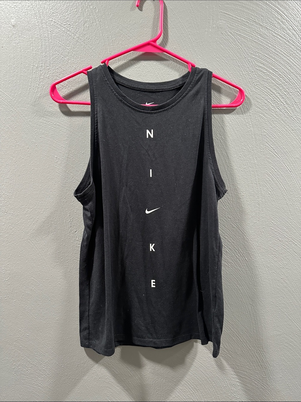 Nike Black Vertical Logo Athletic Tank Top